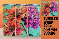 Bright Flower Wraps for 20oz Tumbler Patterns Product Image 1