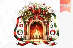 Christmas Fireplace Clipart Bundle - Christmas Sublimation Product Image 18