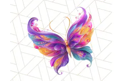 Colorful Butterfly Clipart PNG Clipart, Rainbow Butterfly Product Image 2