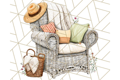 Coastal Cottagecore Summer Clipart PNG, Beachy Calm Vibes Product Image 2