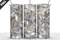 3D Flowers Tumbler Wrap | Sublimation Design | Tumble PNG Product Image 5