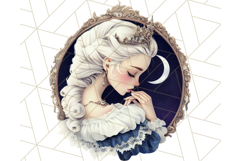 Dark Enchanted Princesses, Gothic Fairy Tale Clipart PNG Product Image 2