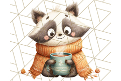 Cozy Autumn Animal Clipart, Fall Forest Critters PNG Product Image 2