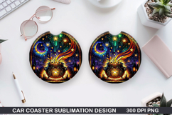 Cauldron Car Coaster Sublimation |Halloween Coaster PNG Product Image 1