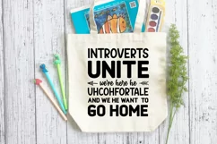 Introverts Unite We're Here SVG, Anti Social SVG Design Product Image 3