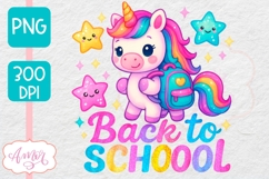 Cute back to school shirt PNG, Teacher sublimation unicorn Product Image 2
