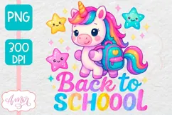 Cute back to school shirt PNG, Teacher sublimation unicorn Product Image 2