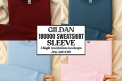 Gildan 18000 Sleeve Mockup, Cozy Crewneck Sleeve Mockup Product Image 1