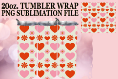 Joyful Reflections 20oz tumbler wrap, Valentine's Pattern Product Image 1
