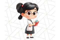 Nurse Clipart Bundle, Medical Staff PNG, Cute Kid Nurse Png Product Image 18