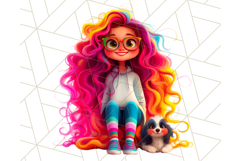 Teen Girl Clipart PNG, Fun Character Illustration Product Image 2