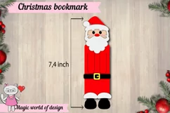 Christmas santa bookmark Template svg, paper cut svg Product Image 3