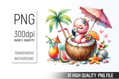 Summer Clipart PNG Bundle, Beach Clipart Design Product Image 11