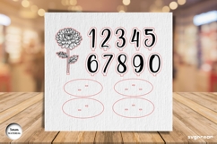 Chrysanthemum Table Numbers Laser Cut | Glowforge | SVG Product Image 4