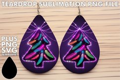 Cozy Teardrop Earrings GIFT IDEAS, Neon Xmas Product Image 1