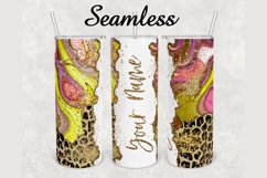 Leopard Gold Glitter Agate 20 oz sublimation design tumbler Product Image 1