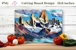 3D Mountains Cutting Board, Kitchen Cutting Board Design Product Image 1