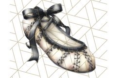 Dark Nutcracker Clipart Gothic Holiday Ballet PNG, Christmas Product Image 2