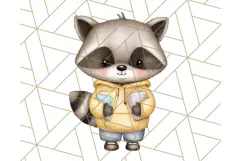 Cute Back to School Animals PNG Clipart with Books & Bags Product Image 2