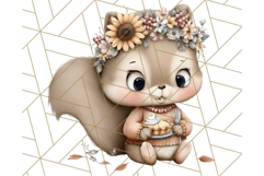 Thanksgiving Woodland Animals Clipart PNG Product Image 2