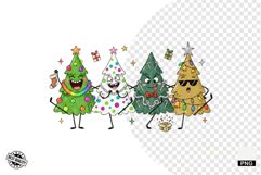 Cartoonish Christmas Trees Clipart Product Image 1