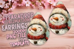 Vibrant Teardrop Design for Crafting , Snowman Product Image 1