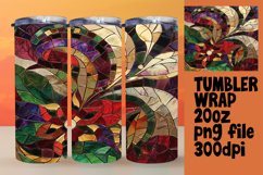 Glittery Flower Tumbler Wrap Design 20oz Product Image 1