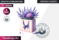 Lavender Clipart PNG, French Country Botanical sublimation Product Image 1