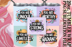 Blissful love 20oz tumbler wrap, Quote Product Image 1