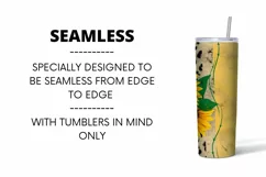 Sunflower Tumbler Sublimation | 20 oz | Taper | Straight Product Image 2