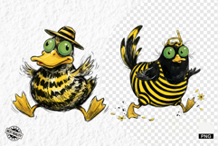 Whimsical Summer Duck Png Clipart Product Image 1