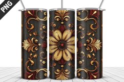 Wood Carving Tumbler Wrap | Sublimation Design | Tumbler PNG Product Image 1