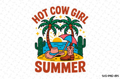 Hot Cow Girl Summer SVG Design | Summer | SVG Cut files Product Image 1