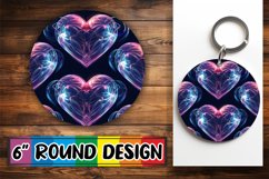 Versatile Heart Pattern Sublimation Art Product Image 1