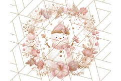 Pastel Snowman Clipart PNG, Cute Soft Winter Graphics Product Image 2