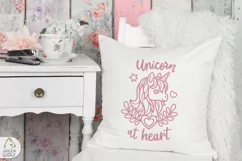 Unicorn at heart svg Unicorn t shirt design for girl svg dxf Product Image 3