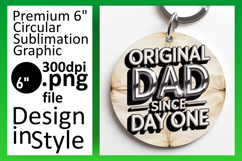Bright Round Design for Keychains , Father's Day Product Image 1