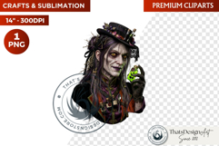 Gothic Halloween Harvest Character PNG Clipart sublimation Product Image 1