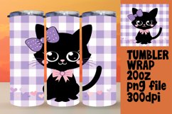 Playful Watercolor Kitten Tumbler Wrap Product Image 1