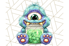 Halloween Monster Clipart PNG, Monsters in Jars, Spooky Png Product Image 2