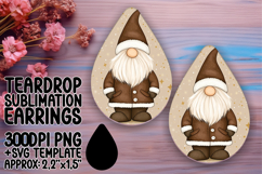 Fresh Teardrop Earrings Artwork PNG , Gnome Product Image 1