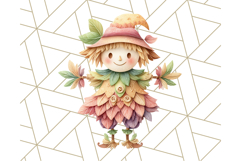 Kawaii Halloween Clipart Cute Kids and Candy Elements Png Product Image 2