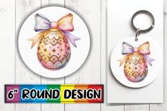 Whimsical Circle Ornaments PNG Design, Easter Egg Product Image 1