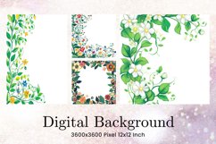 Flower Pattern Background Wallpaper Digital Paper_42 Product Image 1