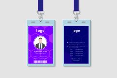 Circle Photo Frame ID Card Design with Honeycomb Shape Product Image 1