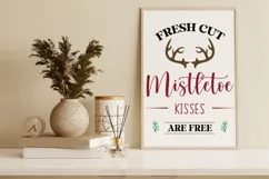 Fresh cut mistletoe kisses are free SVG, Christmas SVG Product Image 3