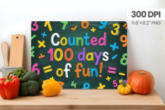 100 days of school Cutting Board PNG Design, Teacher PNG Product Image 1