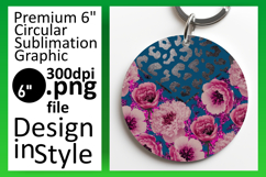 Creative Round Design Coaster Artwork , Leopard Print Product Image 1