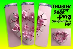 Tranquil Blossom Sublimation Tumbler Art Product Image 1