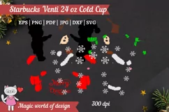 Merry Christmas kids svg for Full Wrap Venti Cold Cup 24 oz Product Image 2